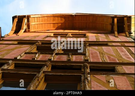 Alte Fachwerkhäuser in Troyes, Frankreich Stockfoto