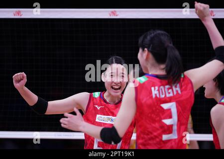 ANKARA, TURKIYE - 13. JULI 2022: Ogawa Erina in Brasilien gegen Japan VNL-Viertelfinale in der Ankara Arena Stockfoto