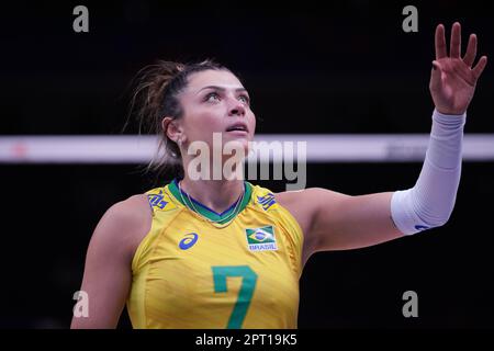 ANKARA, TURKIYE - 13. JULI 2022: Montibeller Rosamaria in Brasilien gegen Japan VNL-Viertelfinale in der Ankara Arena Stockfoto