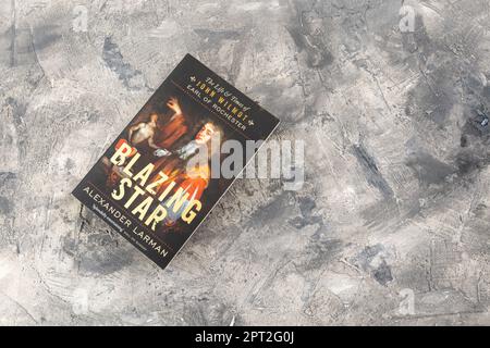 John Wilmot 2. Earl of Rochester war ein englischer Dichter und ein Höflicher am Hof von Charles II. Diese Biografie von Alexander Larman wurde 2014 veröffentlicht. Stockfoto