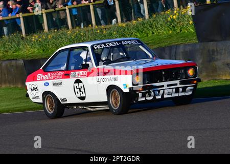 David Devine, Ford Escort RS2000, Gordon Spice Trophy, Heat 2, für Limousinen der Gruppe 1, die in den Jahren 1970 bis 1982 mit zwei zwanzig Läufen gefahren sind Stockfoto