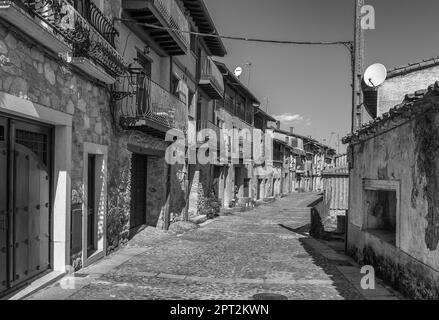 Das historische Dorfzentrum von Miranda del Castanar, Salamanca, Kastilien und Leon, Spanien Stockfoto