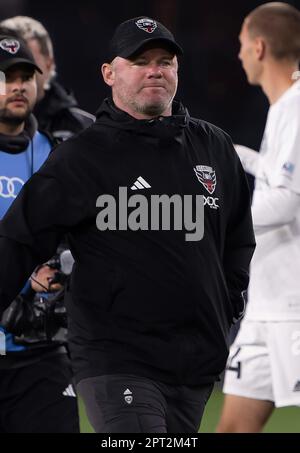 DC United Coach Wayne Rooney am Ende des Spiels Stockfoto