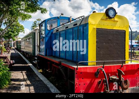 Die Bay of Islands Vintage Railway, Kawakawa, Northland, Neuseeland. Stockfoto