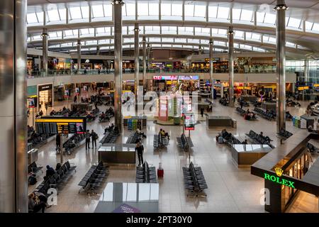 Terminal 2 (The Queen's Terminal) Flughafen Heathrow, London, Großbritannien. Stockfoto