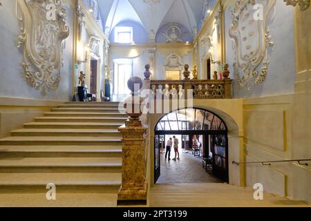 Das Innere des Palastes Borromeo auf der Isola Bella. Lago Maggiore, Italien Stockfoto