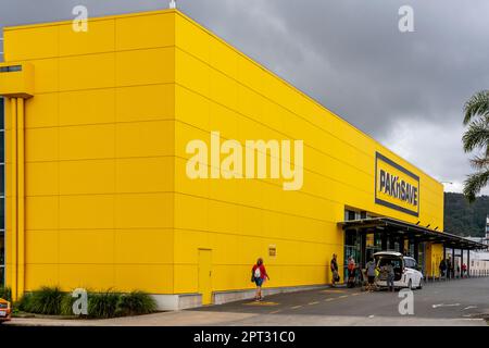 PAK'nSAVE Supermarkt, Whangarei, Northland, Neuseeland Stockfoto