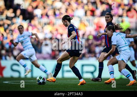 Barcelona, Spanien. 27. April 2023. MAPI Leon (FC Barcelona FEM) während eines Womans Champions League-Spiels zwischen FC Barcelona Femeni und Chelsea FC Women am 27. April 2023 im Spotify Camp Nou in Barcelona, Spanien. (Foto/Felipe Mondino) Kredit: Live Media Publishing Group/Alamy Live News Stockfoto