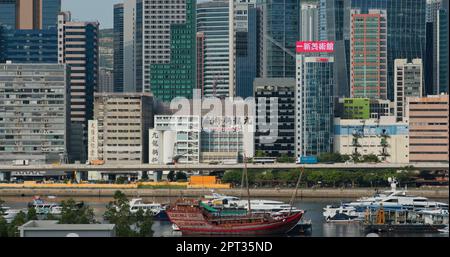 Kowloon Bay, Hongkong, 01. September 2020: Hongkong-Stadt Stockfoto