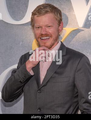 26. April 2023, West Hollywood, Kalifornien, USA: JESSE PLEMONS nimmt an der Premiere der max Original ''Love & Death''-Serie Teil. (Kreditbild: © Billy Bennight/ZUMA Press Wire) NUR REDAKTIONELLE VERWENDUNG! Nicht für den kommerziellen GEBRAUCH! Stockfoto