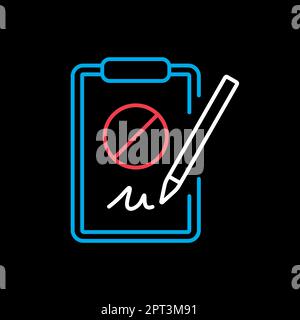 Flaches Symbol für Petitionsvektor. Unterstützung von Protestaktionen Stock Vektor