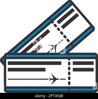 Icon Of Airplane Tickets Stock Vector