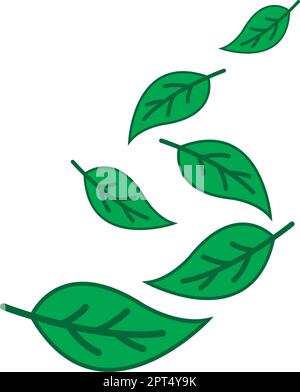 Entwurfsvorlage für Vektorelemente für fallende Leaves Stock Vektor