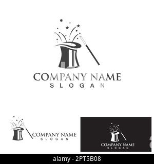 Vektorsymbol für das Magic hat Logo Stock Vektor