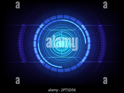 Abstrakter technologischer Hintergrund mit High-Tech-Kommunikationskonzept Stock Vektor