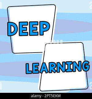 Schild mit Deep Learning, konzeptuellen Foto hierarchischen Abstraktionen Künstliche Intelligenz Algorithmus Stockfoto