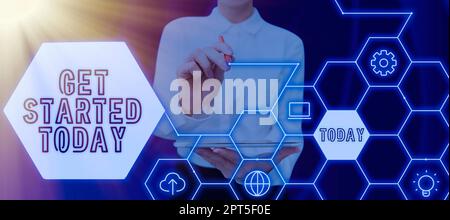 Text mit Inspiration Was ist Ihre Geschichte, Business Overview Lets Do IT Zögern Sie nicht jetzt oder nie los Keine Verzögerung Stockfoto