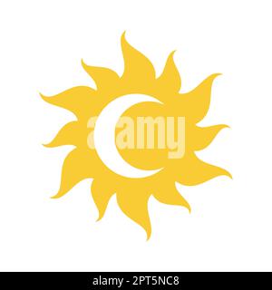 Vektorsymbol für Sonne und Mond Stock Vektor