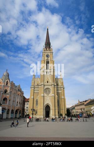 Name der Maria Kirche in Novi Sad Stockfoto