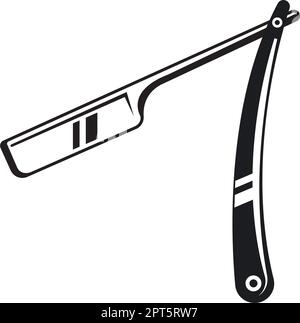 Design-Vorlage für Vektorelemente des schwarzen Razor Blade-Symbols Stock Vektor