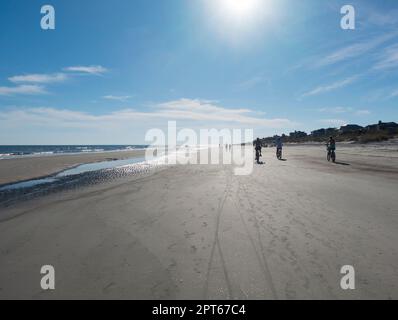 Hilton Head Island hat 12 Meilen Sandstrände am Atlantischen Ozean. Stockfoto