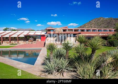 Frank Lloyd Wright, Taliesin Westmuseum, Scottsdale, Arizona, USA Stockfoto