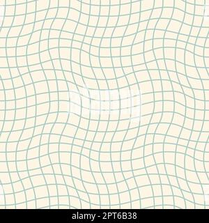 Nahtloses geometrisches Muster. Wellen und Kreise in schwarz und weiß. Vektorgrafik Stockfoto