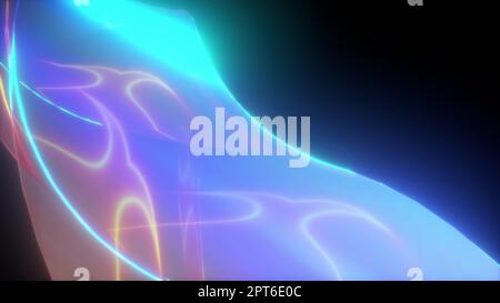 Glänzendes Neon. Computer erzeugt 3D Rendering Stockfoto