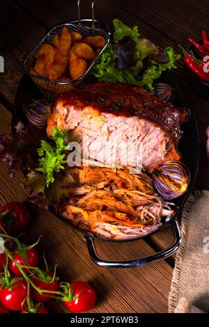 Schweinefleisch aus dem Ofen Stockfoto