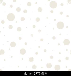 Nahtloses Muster mit grunge Kreisen handbemalt mit Tinte. Vektorgrafik Stockfoto