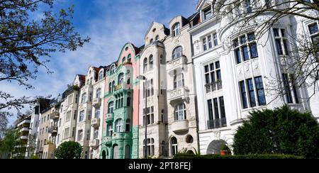 Fassaden schöner Jugendstilhäuser in kölns südstadt Stockfoto