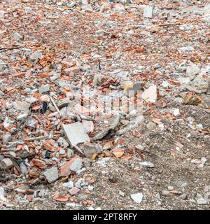 Abbruch von Gebäuden im städtischen Umfeld. Stockfoto