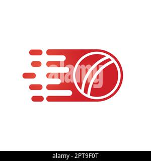 Fast Cricket-Vektor-Logo. Design-Konzept für Speed Game-Logo. Stock Vektor