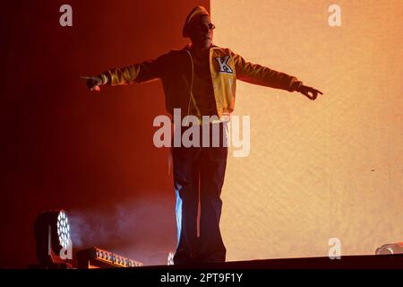 Verona, Italien. 27. April 2023. Sfera Ebbasta während Sfera Ebbasta - Arena di Verona, italienischer Sänger Musikkonzert in Verona, Italien, April 27 2023 Kredit: Independent Photo Agency/Alamy Live News Stockfoto