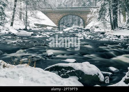 Divoka Orlice Fluss in Zemska brana, Orlicke Gebirge, Ostböhmen, Tschechische Republik Stockfoto