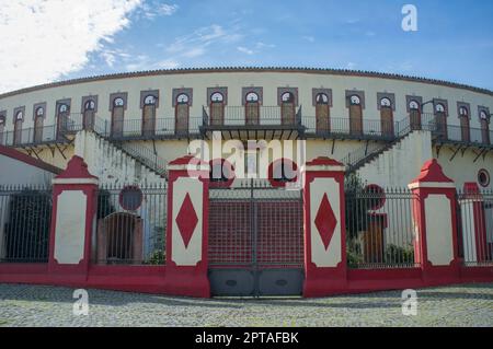 Stierkampfarena von Almendralejo, Badajoz, Extremadura, Spanien. Blick im Freien Stockfoto