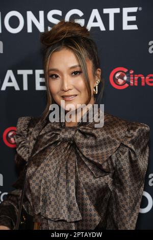 Las Vegas, Usa. 27. April 2023. Ashley Park kommt für den roten Teppich CinemaCon 2023 Lionsgate im Caesars Palace, Las Vegas, Nevada am Donnerstag, den 27. April 2023. Foto: James Atoa/UPI Credit: UPI/Alamy Live News Stockfoto