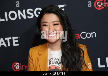 Las Vegas, Usa. 27. April 2023. Sherry Cola kommt am Donnerstag, den 27. April 2023 für den roten Teppich CinemaCon 2023 Lionsgate im Caesars Palace, Las Vegas, Nevada. Foto: James Atoa/UPI Credit: UPI/Alamy Live News Stockfoto
