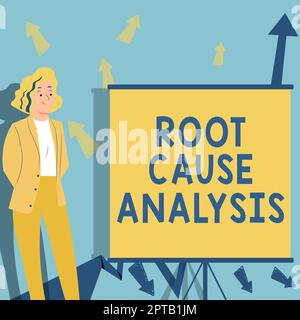 Konzeptionelle Überschrift Ursachenanalyse, Geschäftsübersicht Problemlösungsmethode Fehler oder Problem identifizieren Stockfoto