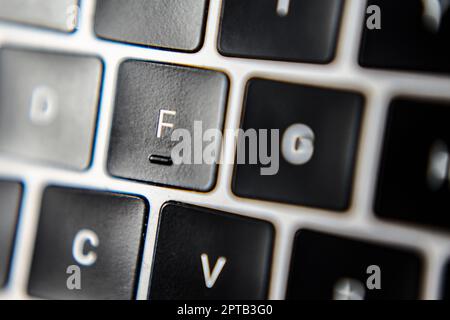 Abbildung einer eleganten Computertastatur. Drehort: Präfektur kanagawa, Yokohama-Stadt Stockfoto