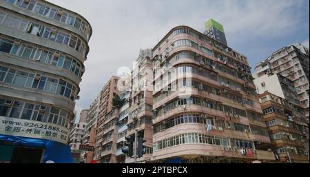 Yau Ma Tei, Hongkong 22. April 2021: Altstadt von Hongkong Stockfoto