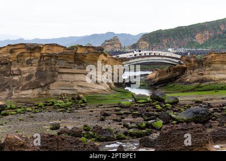 Naturlandschaft im Yehliu Geopark, taipei, Taiwan Stockfoto