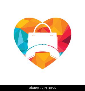 Designvorlage für Vektorlogo von Call Store. Einkaufstasche mit Mobilteil-Symbol-Design. Stock Vektor