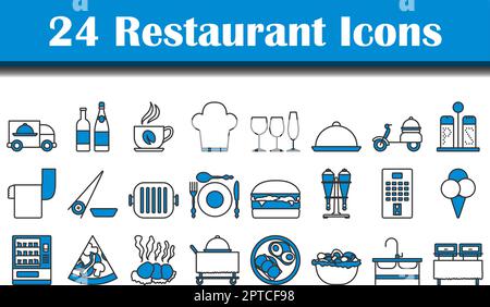 Symbol Für Restaurant Gesetzt Stock Vektor