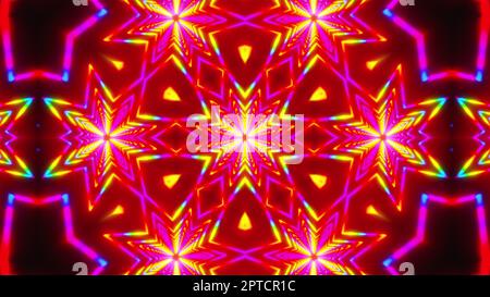 Kaleida Neon. Computer erzeugt 3D Rendering Stockfoto