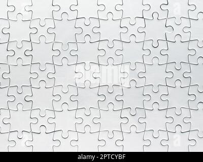 Weiße Jigsaw puzzle Stockfoto
