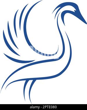 Abbildung des Heron-Logo-Symbols Stock Vektor