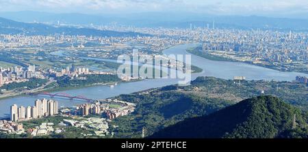 Das Tamsui ist ein Viertel am Meer in New Taipei, Taiwan Stockfoto