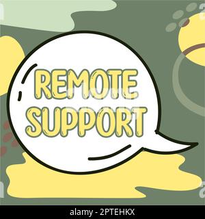 Inspiration zeigt Zeichen Remote Support, Konzept bedeutet, helfen Endbenutzer, Computer-Probleme und Probleme aus der Ferne zu lösen Stockfoto