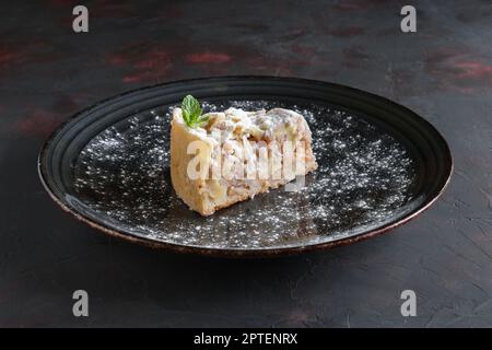 Stück Apfelkuchen Stockfoto